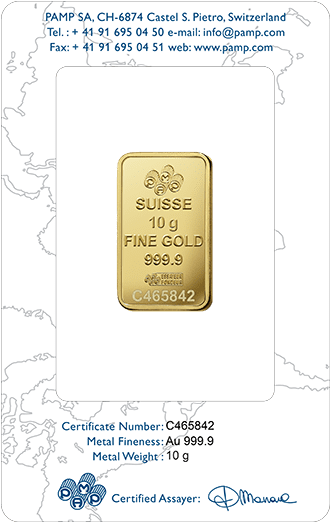 PAMP Rosa 10 Grams Gold Bar