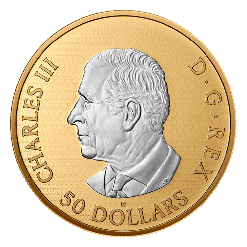 2025 5oz Canada Maple Leaves in motion .9999 silver proof coin