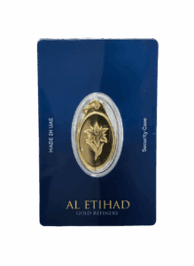 Al Etihad Lily 5 Grams Gold Pendant with 999.9 purity featuring a detailed lily flower motif