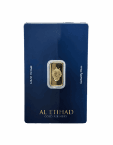 Al Etihad 2.5g gold bar featuring flower baskets design in 999.9 fine gold