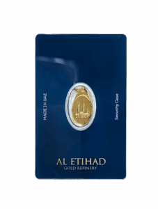 Al Etihad Mecca gold pendant 2.5 grams 999.9 pure gold with Kaaba design in secure packaging