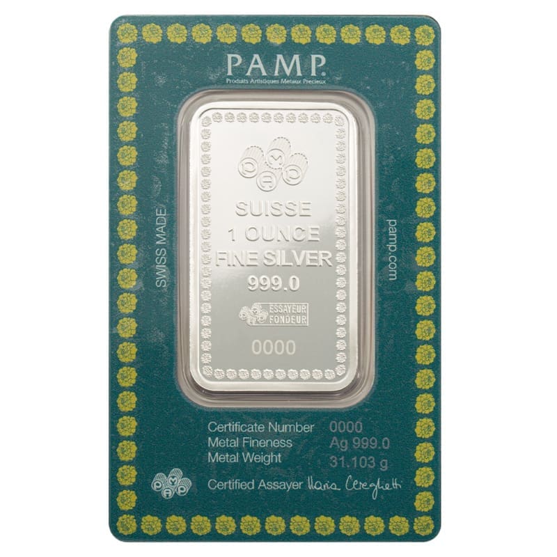 2025 PAMP Suisse Diwali Lakshmi & Rangoli 1oz Silver Bar with CertiPAMP Assay Card