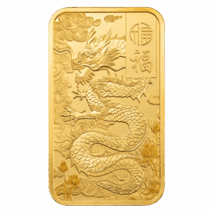 2025 PAMP Suisse Good Luck Yellow Dragon 1 oz 999.9 Gold Minted Bar in CertiPAMP Assay Card