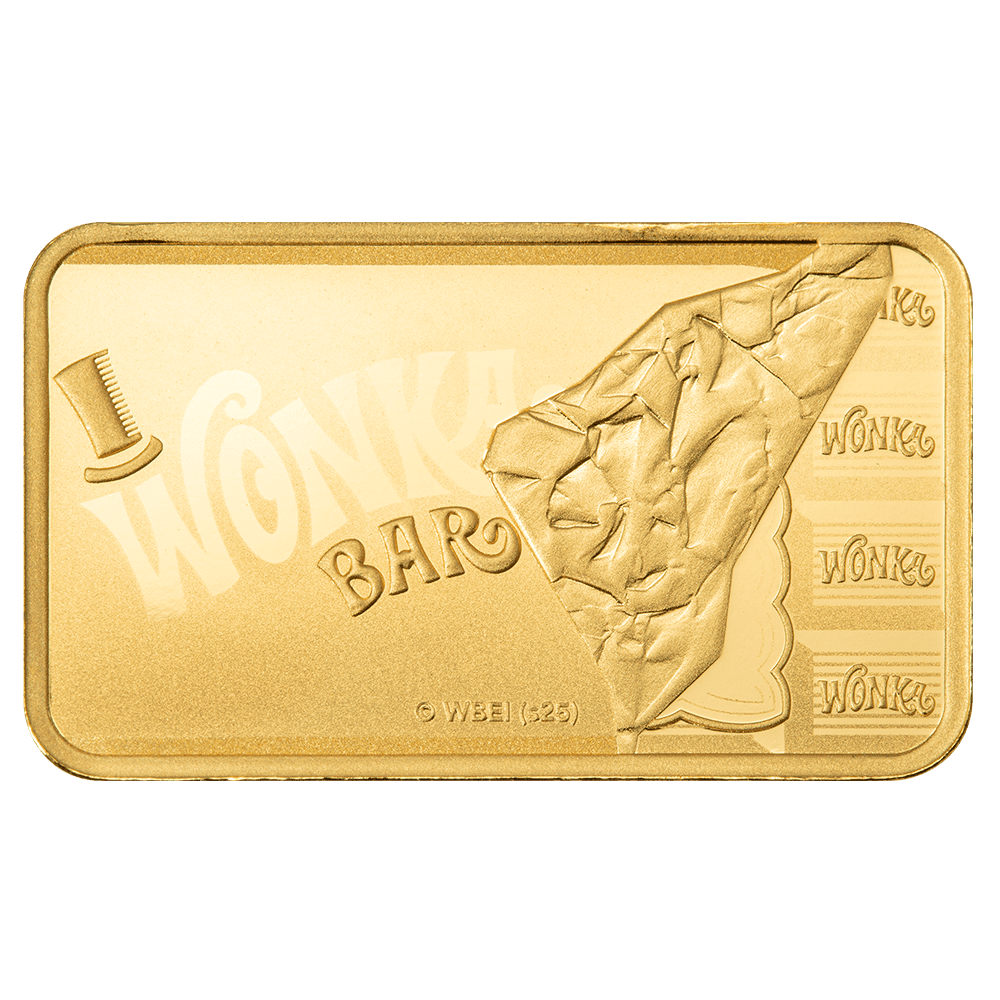 PAMP Suisse Willy Wonka 5g 999.9 Fine Gold Bar in CertiPAMP Assay Card Packaging