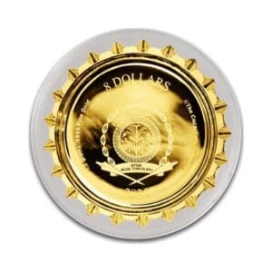 2025 Niue 1.2g Gold Coca-Cola bottle cap coin in red display box with certificate