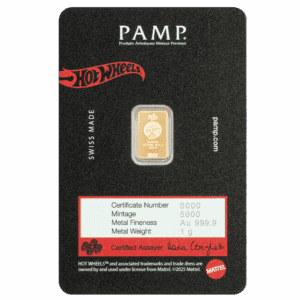 PAMP Suisse 1g Pure Gold Bar Iconic Barbie Edition with CertiPAMP Assay Card