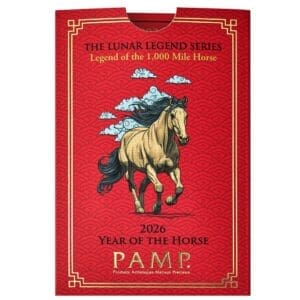 PAMP Suisse Year of the Horse 2026 1 oz Gold Bar in CertiPAMP Packaging