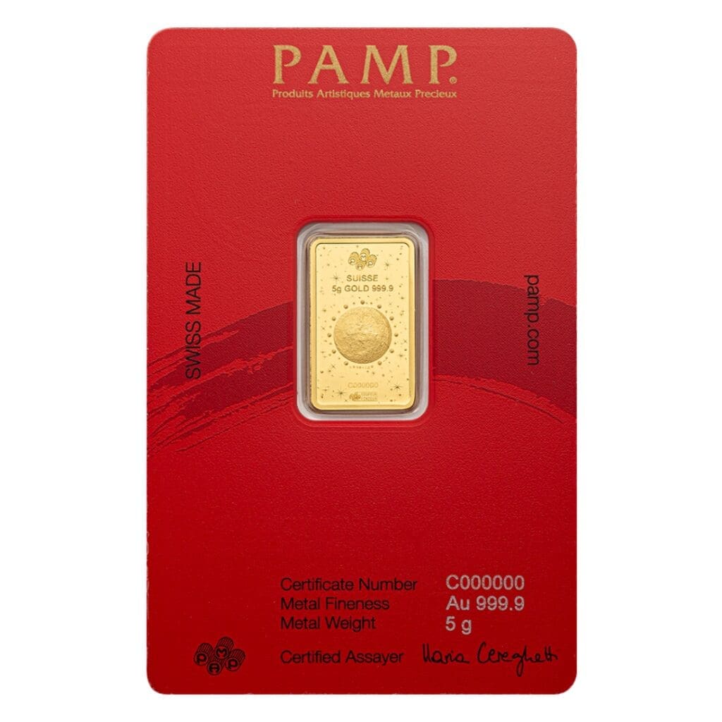 PAMP Suisse 2026 Year of the Horse 5g Gold Bar in CertiPAMP Packaging