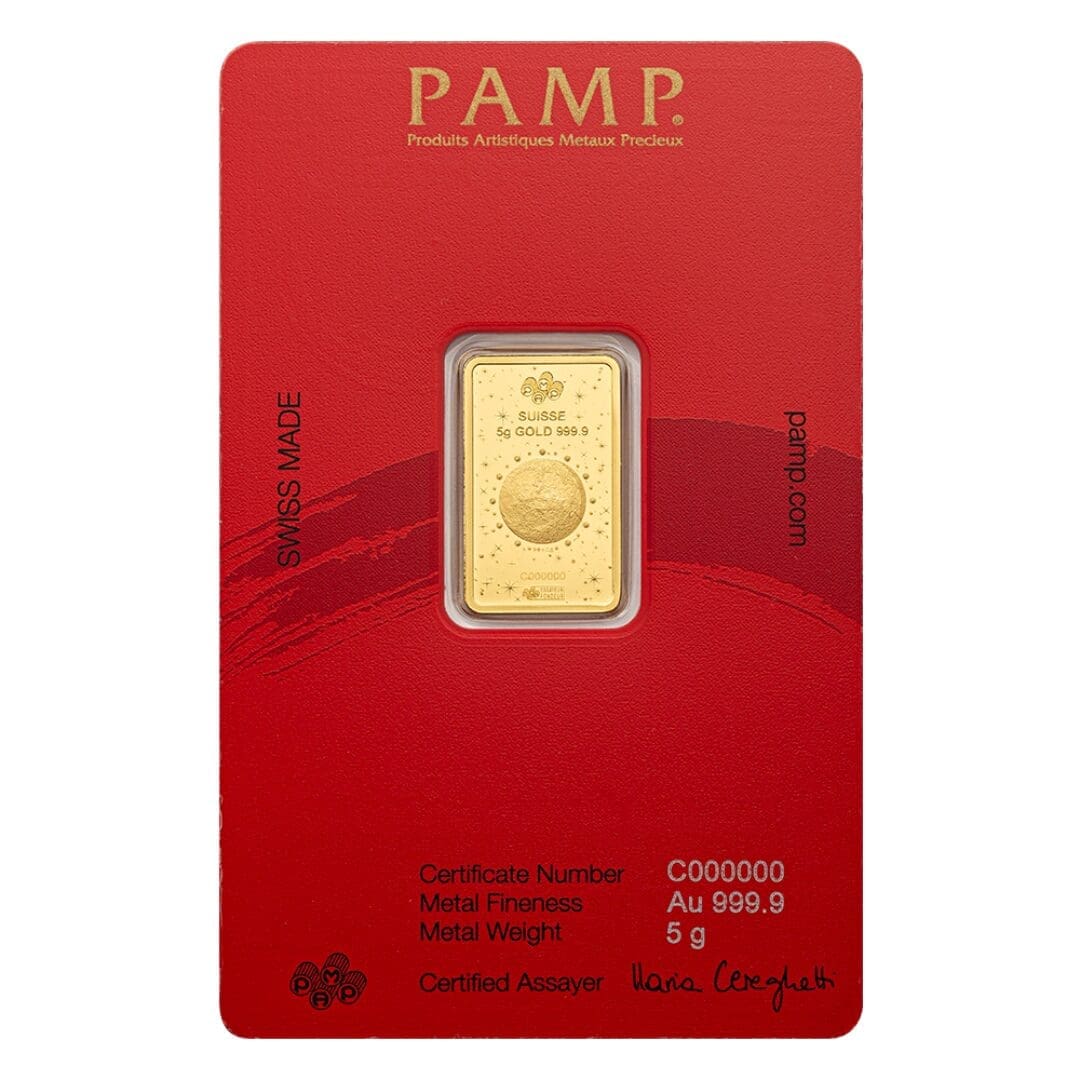 PAMP Suisse 2026 Year of the Horse 5g Gold Bar in CertiPAMP Packaging
