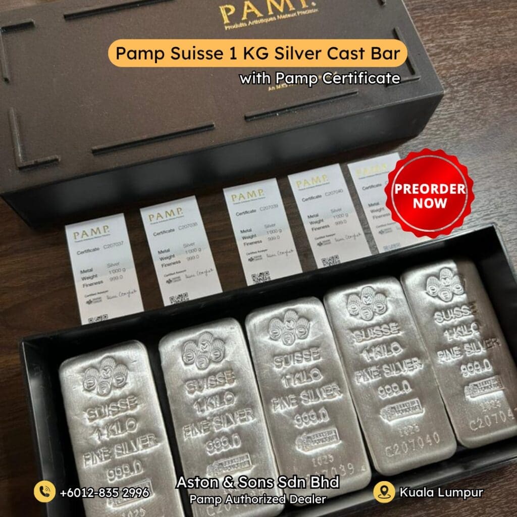 Pamp Suisse 1kg Silver Cast Bar