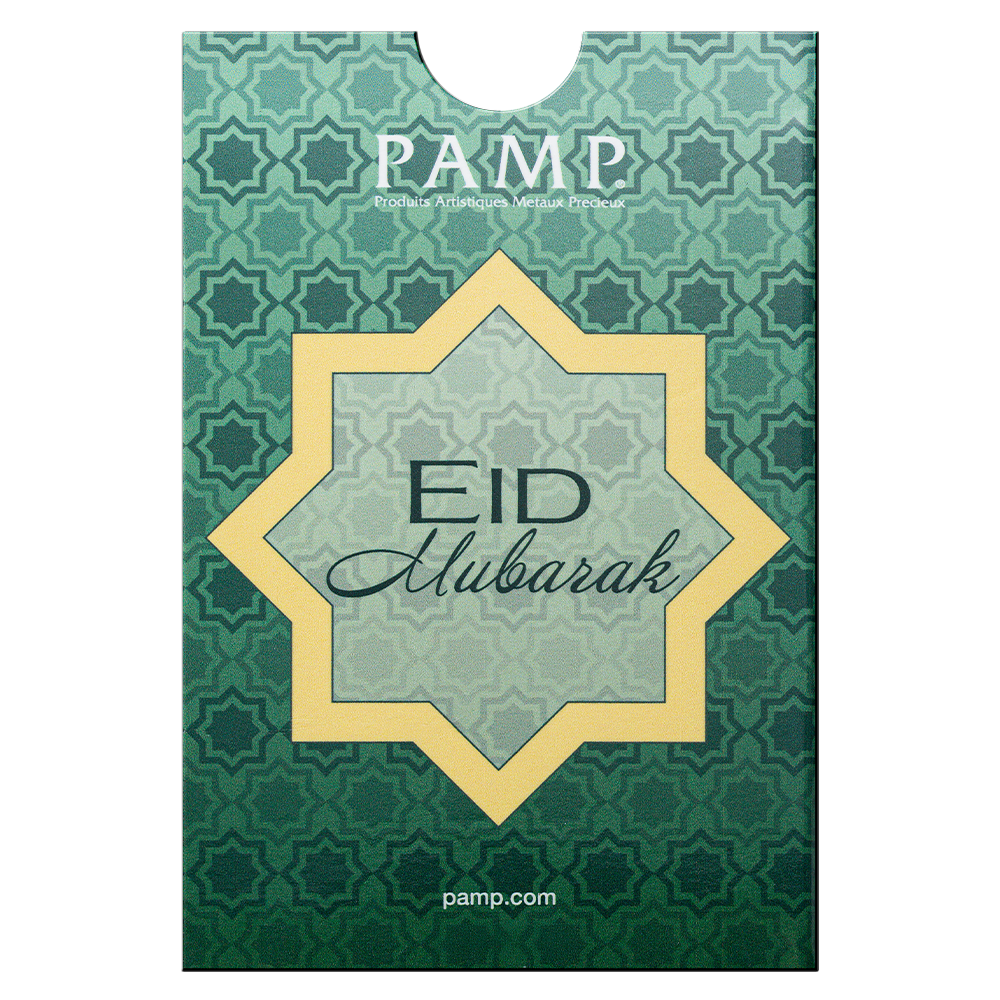 PAMP Suisse Eid Mubarak 5g 999.9 gold bar in CertiPAMP sealed packaging