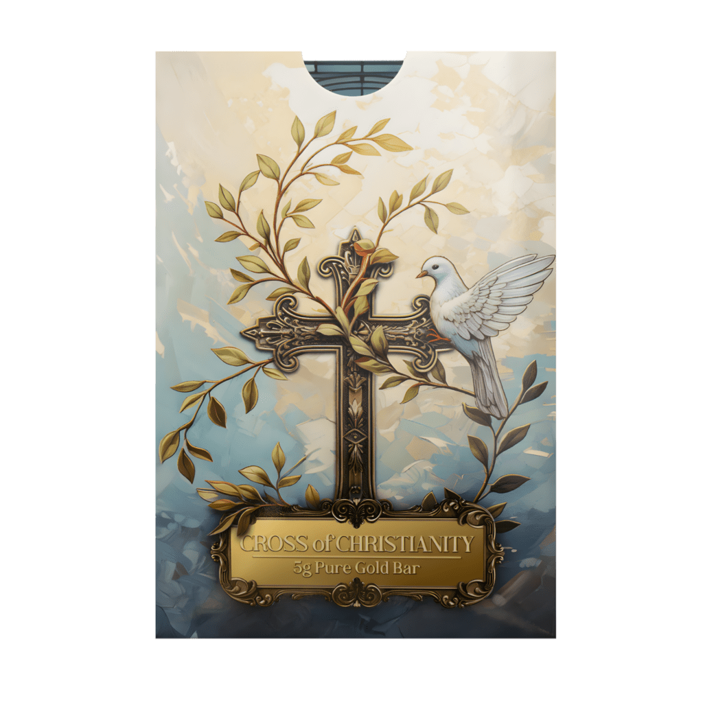 PAMP Suisse Cross of Christianity 1 oz 999 silver bar in CertiPAMP assay card