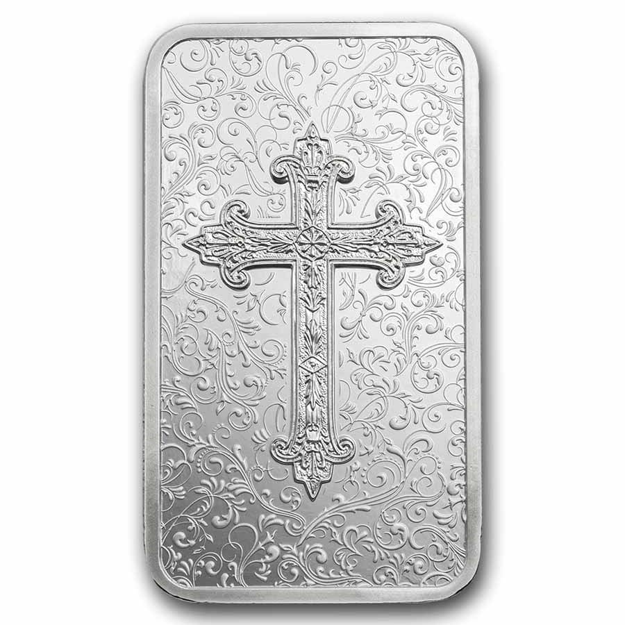 PAMP Suisse Cross of Christianity 1 oz 999 silver bar in CertiPAMP assay card