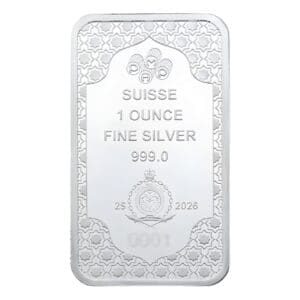 PAMP Suisse Eid Mubarak 1 oz 999 silver bar sealed in CertiPAMP assay packaging