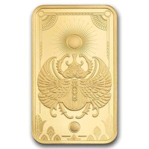 PAMP Suisse Lucky Scarab 5g 999.9 gold bar in sealed CertiPAMP assay packaging